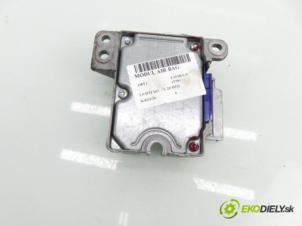 OPEL ZAFIRA A Nadwozie Wielkopojemne (MPV) (T98)  MINIVAN 2003 74,00 2.0 DTI 16V 101 - Y 20 DTH 1995,00 MODUL air BAG 09229303BG ; 5WK42926
