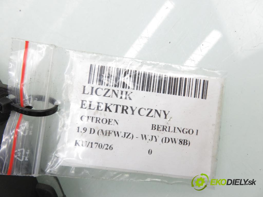 CITROEN BERLINGO / BERLINGO FIRST nadwozie wielkoprzestrzenne (MPV) KOMBIVAN 2001 51,00 1.9 D - WJY (DW8B) 1868,00 Prístrojovka elektrický 9639368680