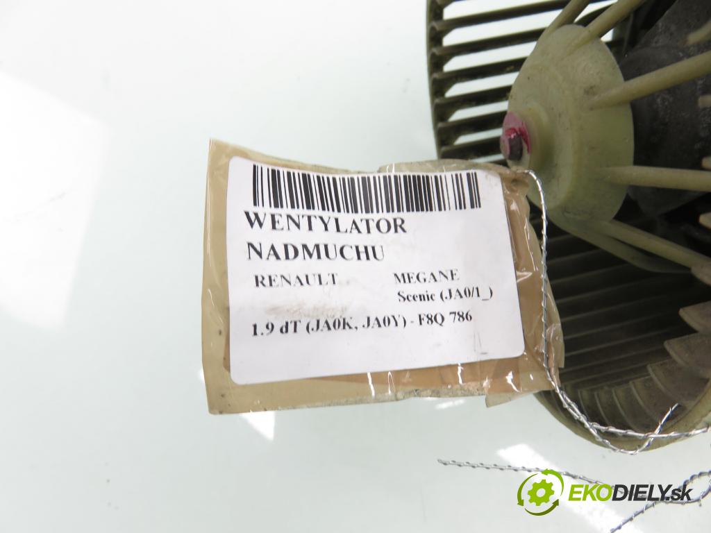 RENAULT MEGANE Scenic (JA0/1_) MINIVAN 1997 0,00 1.9 dT (JA0K, JA0Y) - F8Q 784 1870,00 Ventilátor vetráku 657323K