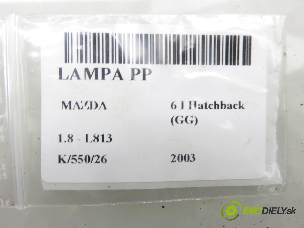 MAZDA 6 Hatchback (GG) LIFTBACK 2003 88,00 1.8 - L813 1798,00 světlo PP F014003902L