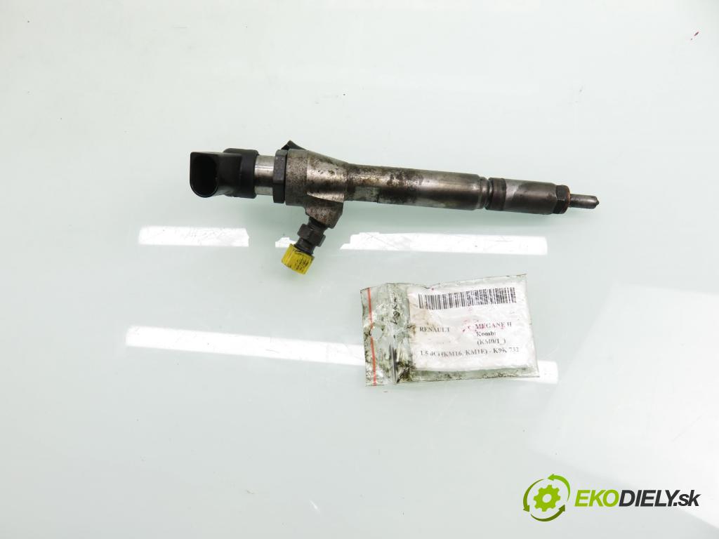 RENAULT MEGANE II Kombi (KM0/1_) KOMBI 2006 78,00 1.5 dCi 106 - K9K 732 1461,00 vstrekovač 8200380253 ; 8200294788 (Vstrekovač paliva)