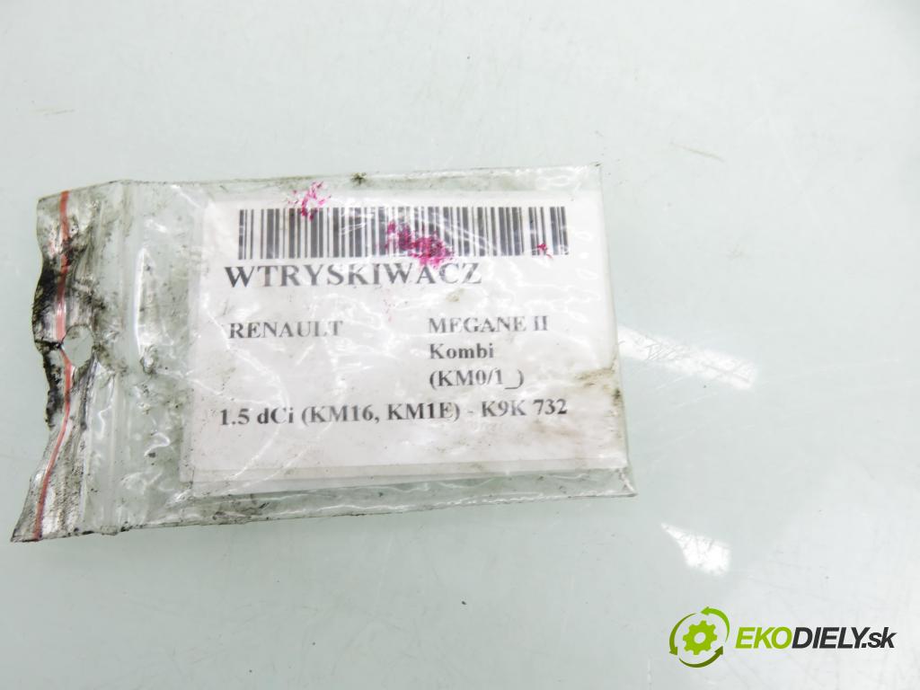 RENAULT MEGANE II Kombi (KM0/1_) KOMBI 2006 78,00 1.5 dCi 106 - K9K 732 1461,00 vstrekovač 8200380253 ; 8200294788 (Vstrekovač paliva)