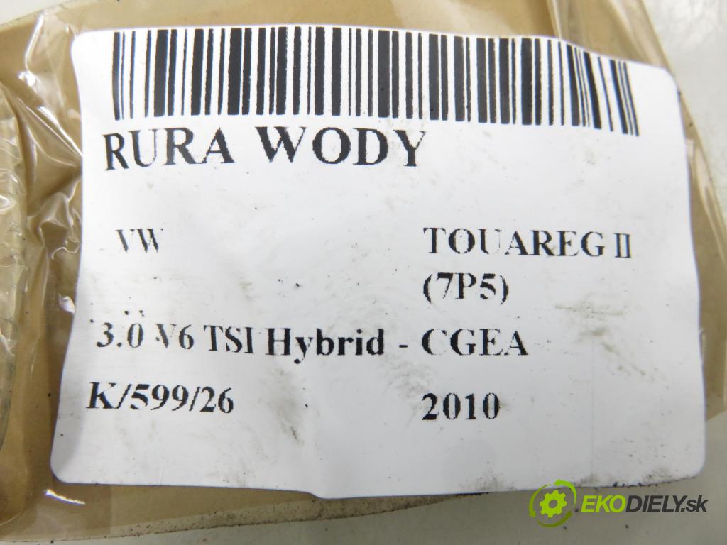 VW TOUAREG (7P5) SUV 2010 245,00 3.0 V6 TSI Hybrid - CGEA 2995,00 Rúra vody 7P6122447S ; 7P0122101A