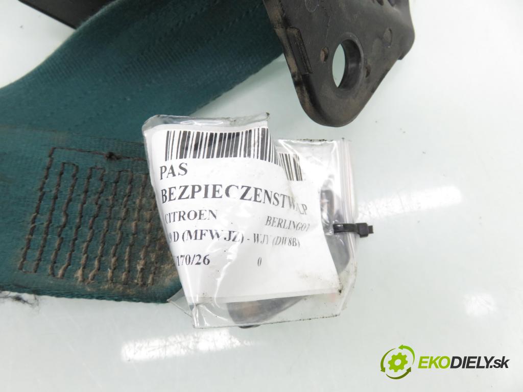 CITROEN BERLINGO / BERLINGO FIRST nadwozie wielkoprzestrzenne (MPV) KOMBIVAN 2001 51,00 1.9 D - WJY (DW8B) 1868,00 Držiak bezpečnostný LP 96324742QP