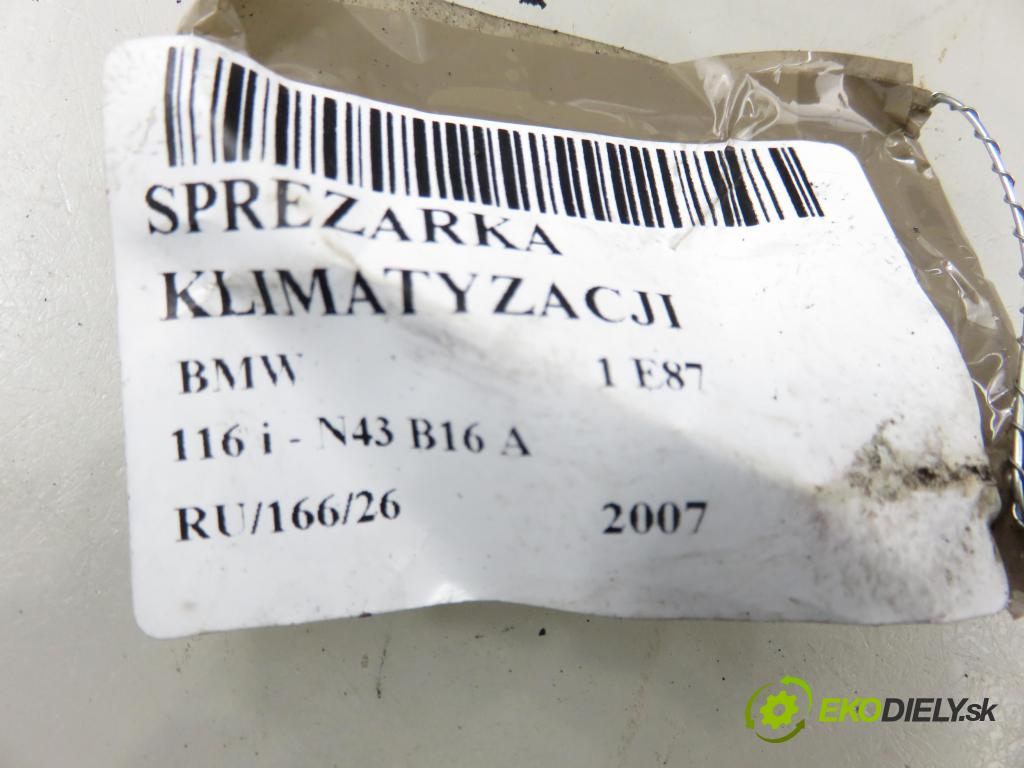 BMW 1 (E81) HB 2007 89,00 116 i 121 - N43 B16 A 1599,00 KOMPRESOR: klimatizace 9156820 (Kompresor klimatizace)