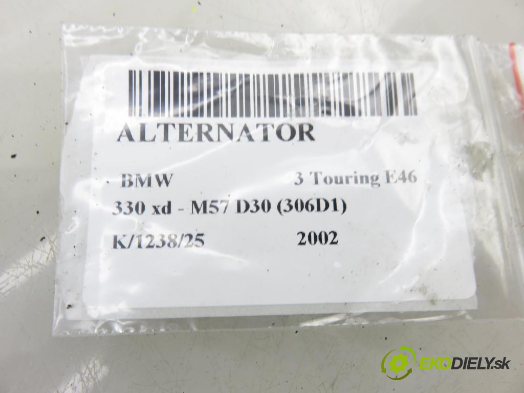 BMW 3 Touring (E46) KOMBI 2002 0,00 330 xd - M57 D30 (306D1) 2926,00 Alternátor  (Alternátor)