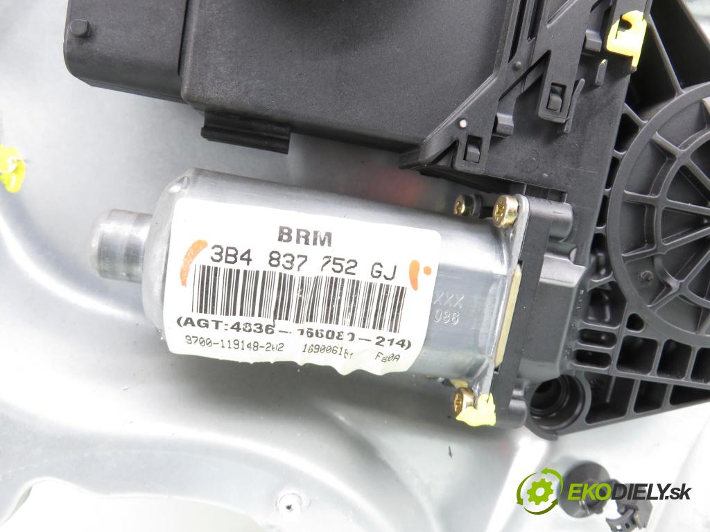 VW PASSAT B5 Variant (3B5) KOMBI 2000 66,00 1.9 TDI 90 - AHU 1896,00 Mechanizmus okien 3B4837756D ; 3B4837752GJ ; F005S00048