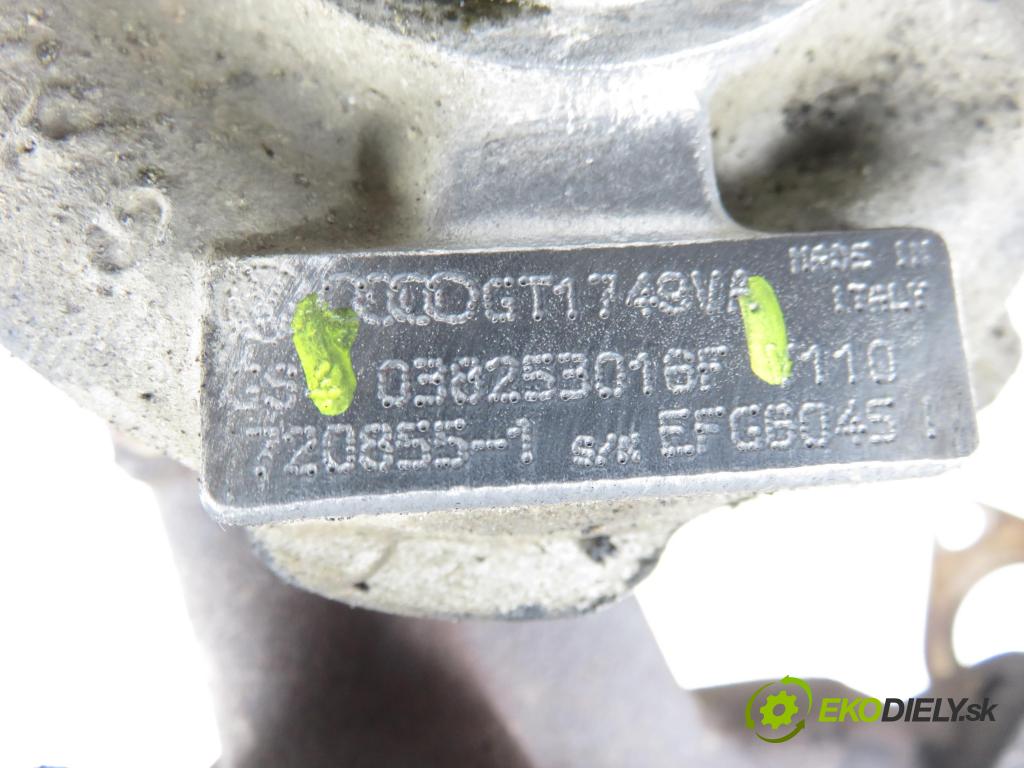 AUDI A3 (8L1) HB 2003 96,00 1.9 TDI PD 130 - ASZ 1896,00 RYCHLONABÍJEČKA: 038253016F (Kompletní turbodmychadlo)