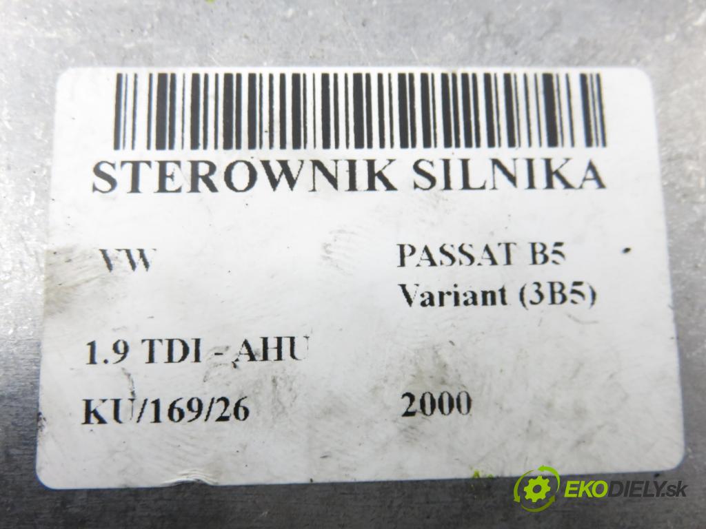 VW PASSAT B5 Variant (3B5) KOMBI 2000 66,00 1.9 TDI 90 - AHU 1896,00 řídící jednotka motora 0281010171 ; 038906018FS