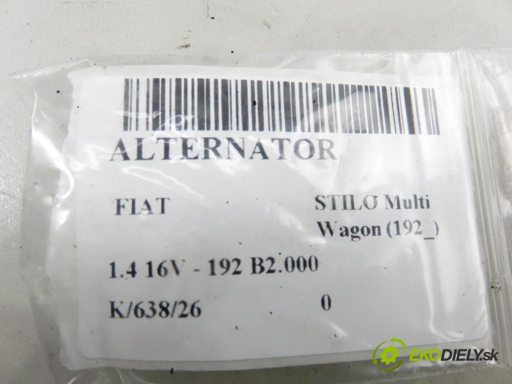 FIAT STILO Multi Wagon (192_) KOMBI 2004 70,00 1.4 16V 95 - 843 A1.000 1368,00 Alternátor 51714791 ; MS1022118470 (Alternátor)