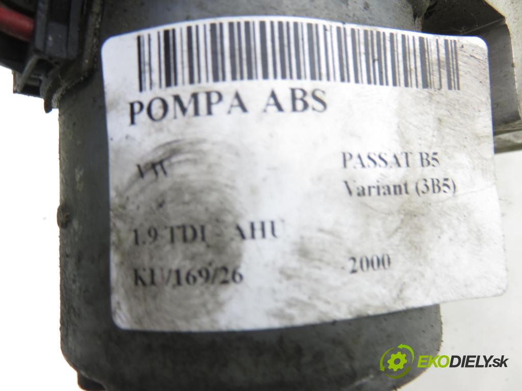 VW PASSAT B5 Variant (3B5) KOMBI 2000 66,00 1.9 TDI 90 - AHU 1896,00 Pumpa ABS 8E0614111T ; 0265202401 (Pumpa ABS)