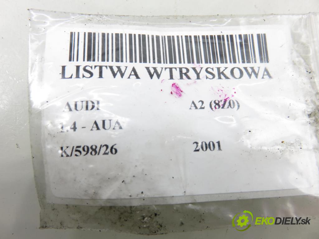 AUDI A2 (8Z0) HB 2001 55,00 1.4 - AUA 1390,00 Lišta vstrekovacia 036133319AM ; IW0058 ; IWP095 (Vstrekovacia lišta)