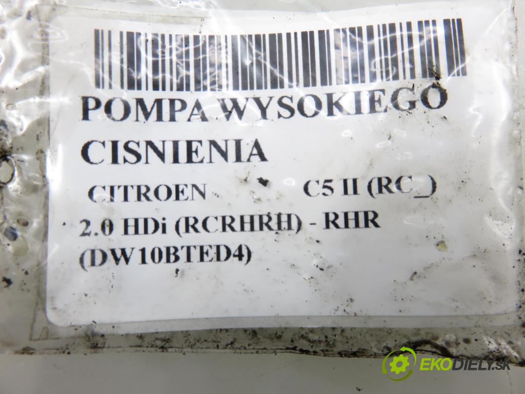 CITROEN C5 II (RC_) LIFTBACK 2007 100,00 2.0 HDi 136 - RHR (DW10BTED4) 1997,00 Pumpa vysokého tlaku 9658193980 ; A2C20000598 ; 5WS40019