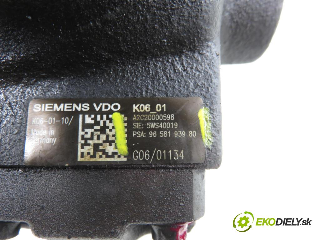 CITROEN C5 II (RC_) LIFTBACK 2007 100,00 2.0 HDi 136 - RHR (DW10BTED4) 1997,00 Pumpa vysokého tlaku 9658193980 ; A2C20000598 ; 5WS40019