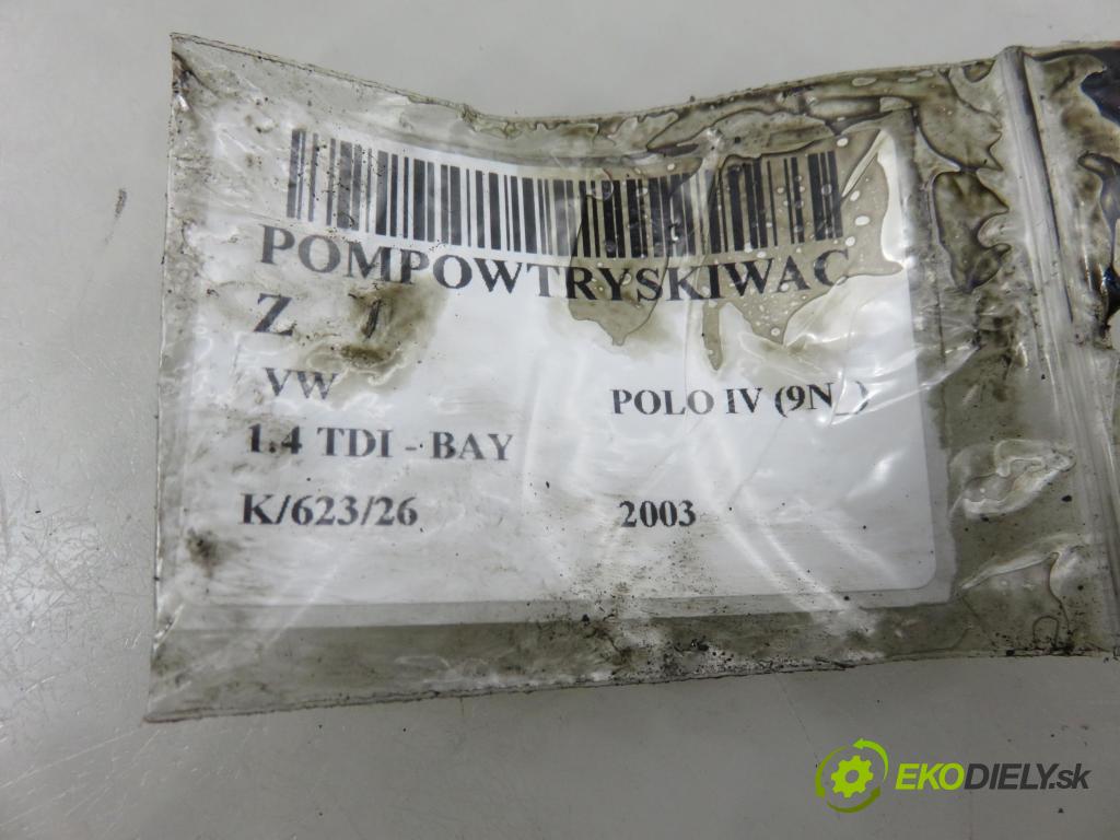 VW POLO (9N_) HB 2003 55,00 1.4 TDI - BAY 1422,00 Vstrekovač 038130073AG ; 0414720215 (Vstrekovač paliva)