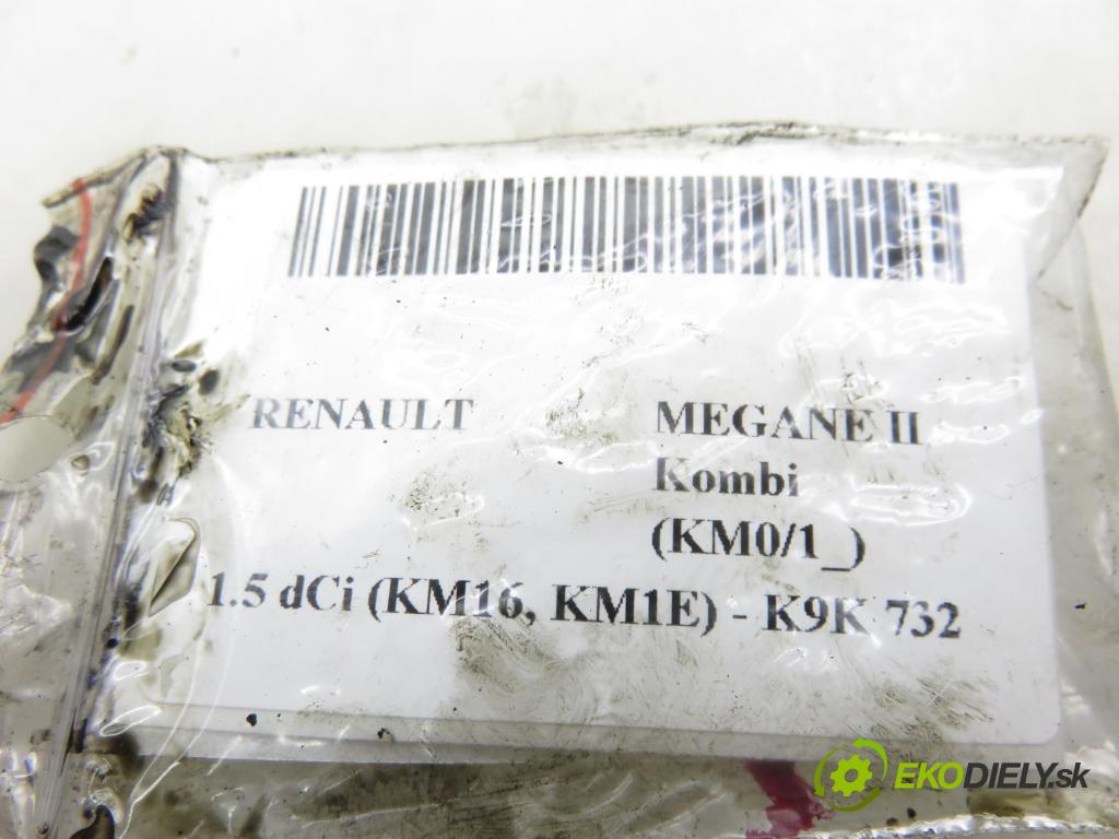 RENAULT MEGANE II Kombi (KM0/1_) KOMBI 2006 78,00 1.5 dCi 106 - K9K 732 1461,00 vstrekovač 8200380253 ; 8200294788 (Vstrekovač paliva)