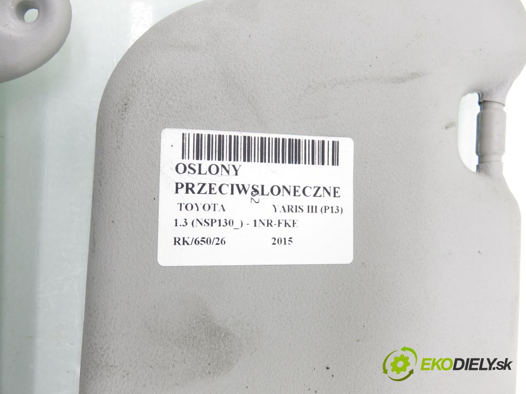 TOYOTA YARIS (_P13_) HB 2015 73,00 1.3 (NSP130_) - 1NR-FKE 1329,00 kryty protislnečné