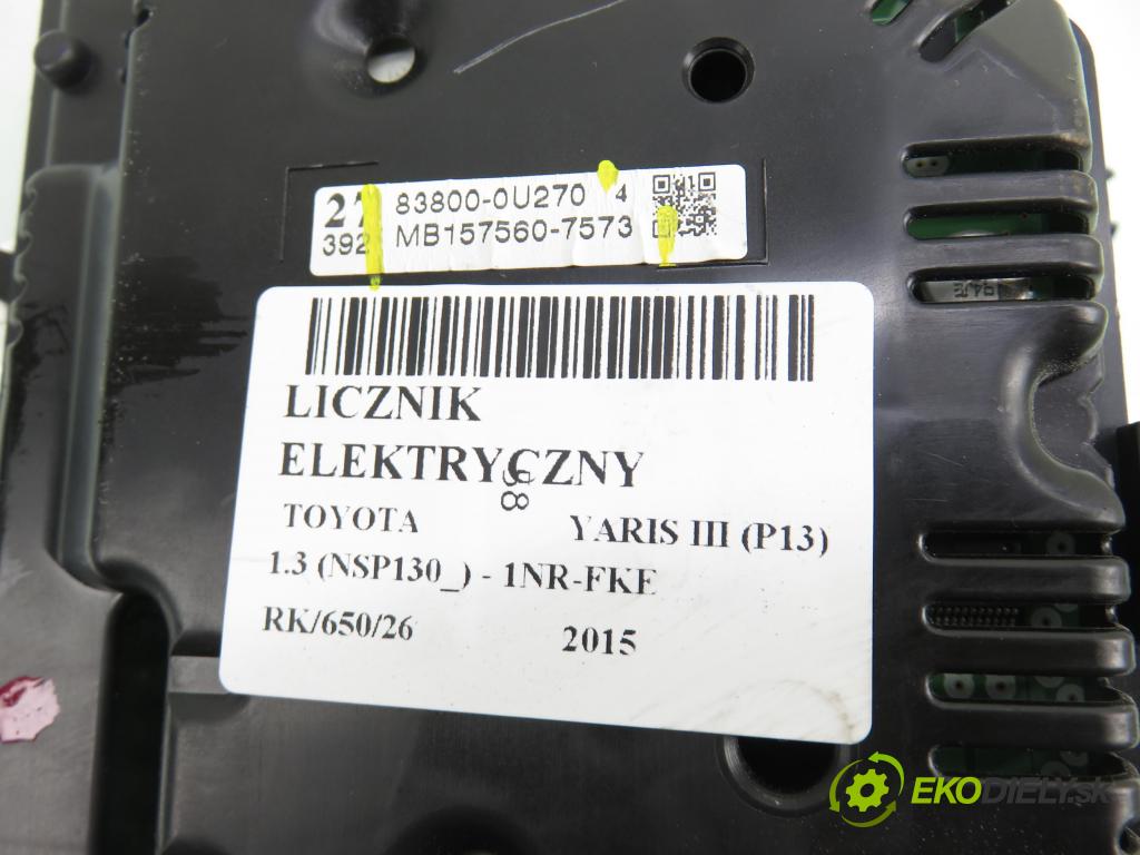 TOYOTA YARIS (_P13_) HB 2015 73,00 1.3 (NSP130_) - 1NR-FKE 1329,00 Prístrojovka elektrický 838000U270 ; MB1575607573