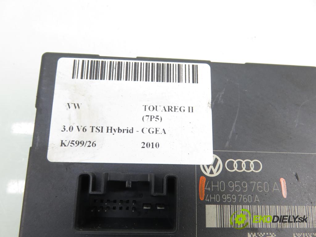 VW TOUAREG (7P5) SUV 2010 245,00 3.0 V6 TSI Hybrid - CGEA 2995,00 riadiaca jednotka / MODUL INNE: 4H0959760A