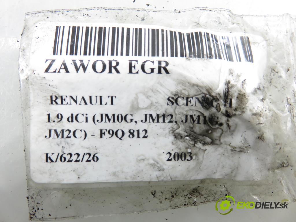RENAULT SCENIC II (JM0/1_) MINIVAN 2003 88,00 1.9 dCi 120 - F9Q 812 1870,00 Chladič spalín 8200316949 ; 72843005 ; 70007503