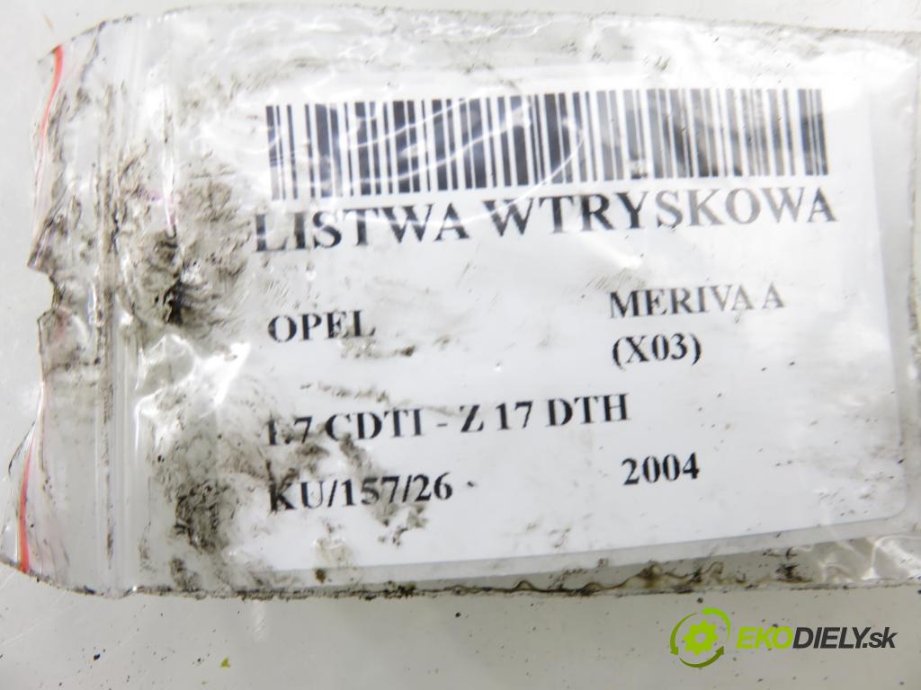 OPEL MERIVA A nadwozie wielkoprzestrzenne (MPV) (X03) HB 2004 74,00 1.7 CDTI 100 - Z 17 DTH 1686,00 lišta vstřikovací  (Vstřikovací lišta)