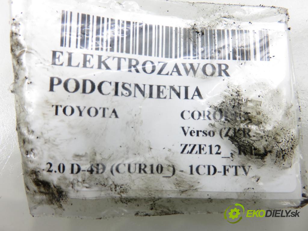 TOYOTA COROLLA Verso (ZER_, ZZE12_, R1_) VAN 2004 85,00 2.0 D-4D (CUR10_) - 1CD-FTV 1995,00 ELEKTROVENTIL: VAKUUM: 2581927050 ; 1397000850
