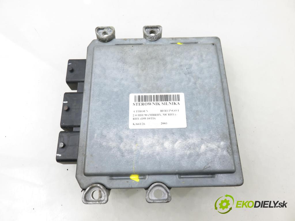 CITROEN BERLINGO FIRST Skrzynia (M_) KOMBIVAN 2003 66,00 2.0 HDI 90 - RHY (DW10TD) 1997,00 Riadiaca jednotka Motor 5WS40136CT ; 9653059380