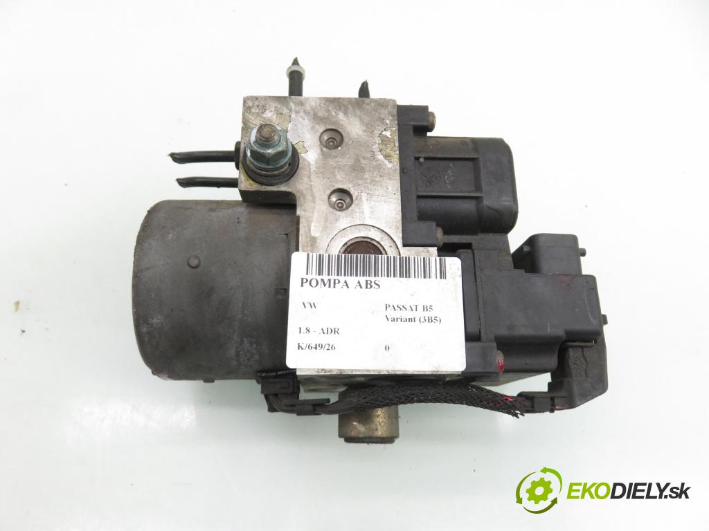 VW PASSAT B5 Variant (3B5) KOMBI 1999 92,00 1.8 20V 125 - ADR 1781,00 Pumpa ABS 8E0614111AB ; 0273004281 ; 0265216559 (Pumpa ABS)