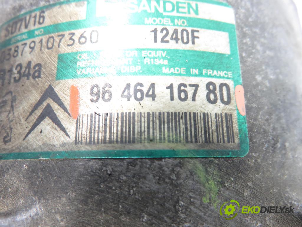 CITROEN BERLINGO FIRST Skrzynia (M_) KOMBIVAN 2003 66,00 2.0 HDI 90 - RHY (DW10TD) 1997,00 KOMPRESOR: klimatizace 9646416780 (Kompresor klimatizace)