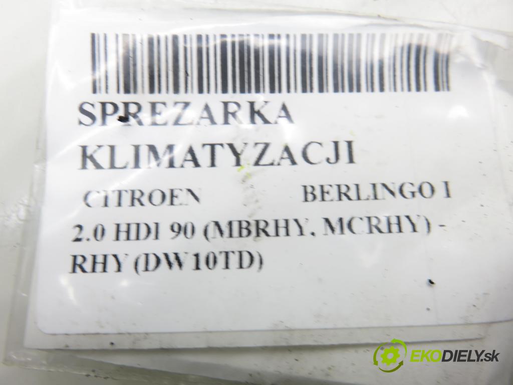 CITROEN BERLINGO FIRST Skrzynia (M_) KOMBIVAN 2003 66,00 2.0 HDI 90 - RHY (DW10TD) 1997,00 KOMPRESOR: klimatizace 9646416780 (Kompresor klimatizace)