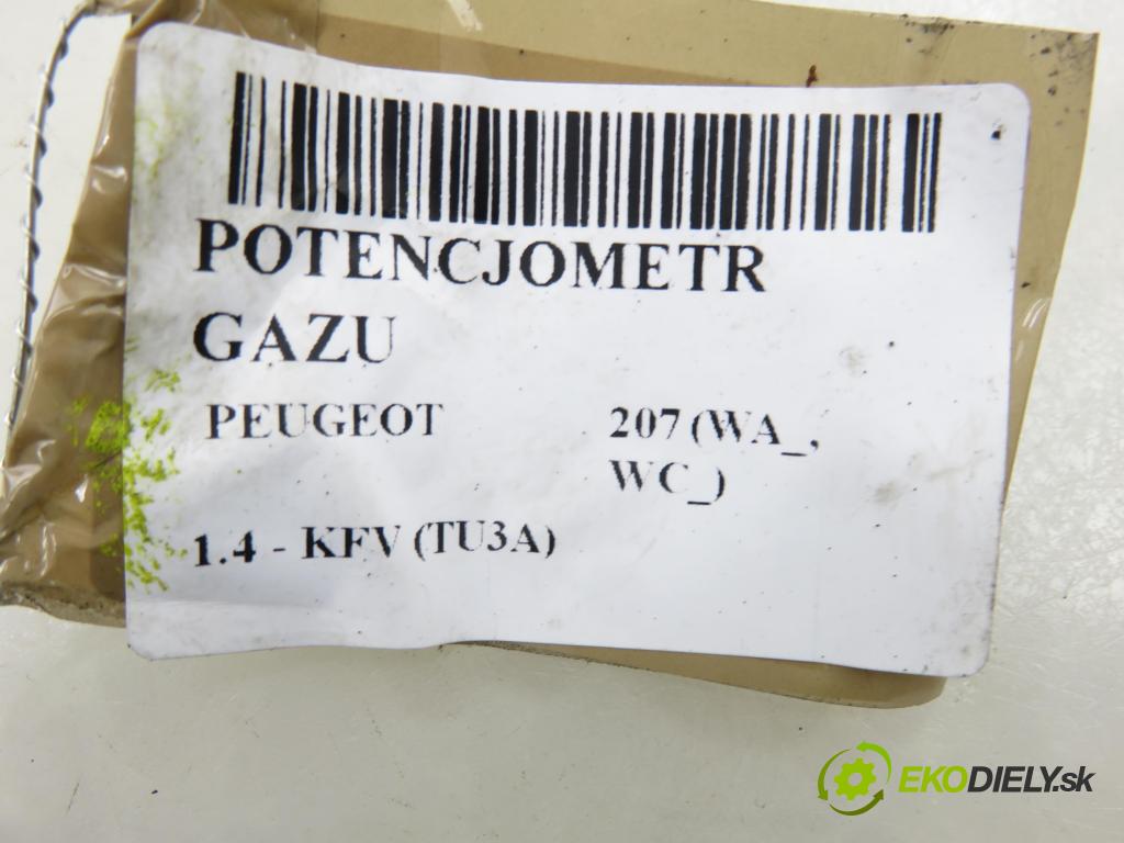 PEUGEOT 207 (WA_, WC_) HB 2008 55,00 1.4 - KFV (TU3A) 1360,00 potenciometr plynového pedálu 6PV00908300 ; 9680756880 (Potenciometr plynového pedálu)