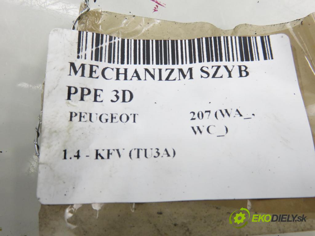 PEUGEOT 207 (WA_, WC_) HB 2008 55,00 1.4 - KFV (TU3A) 1360,00 mechanismus oken PPE 3D 400912D