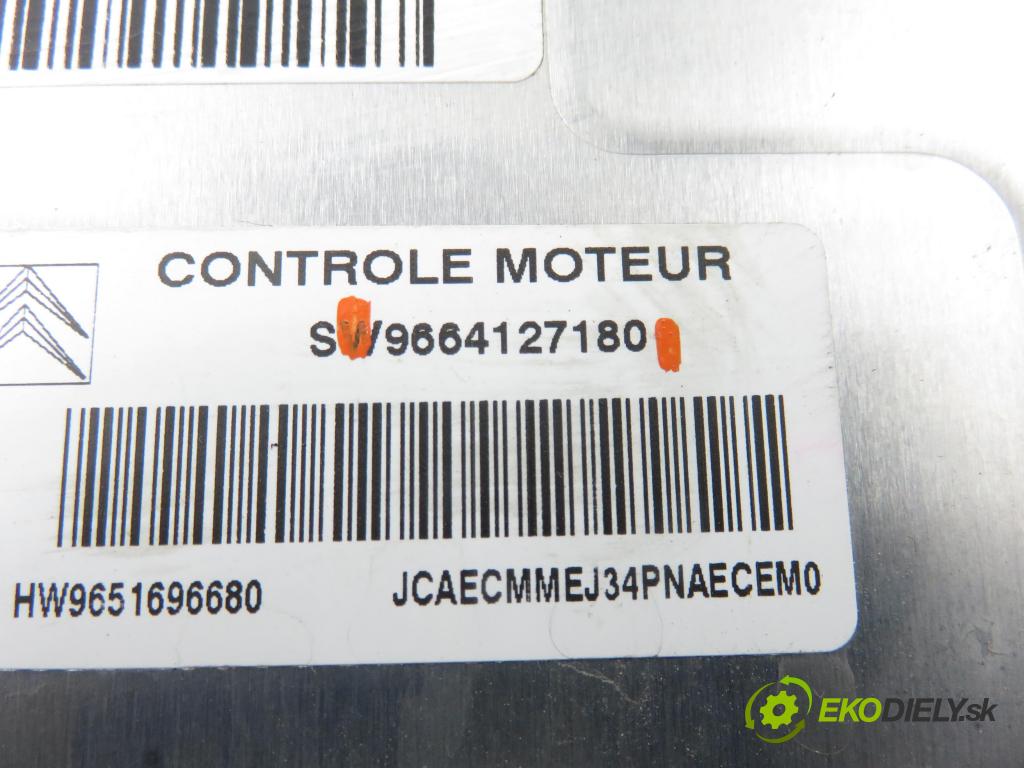 PEUGEOT 207 (WA_, WC_) HB 2008 55,00 1.4 - KFV (TU3A) 1360,00 řídící jednotka motora 215860489A ; 9664127180