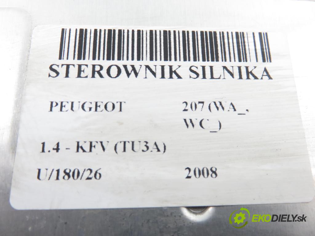 PEUGEOT 207 (WA_, WC_) HB 2008 55,00 1.4 - KFV (TU3A) 1360,00 řídící jednotka motora 215860489A ; 9664127180