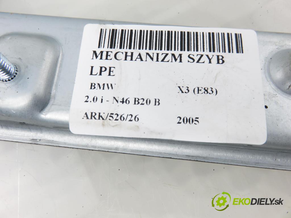 BMW X3 (E83) SUV 2005 110,00 2.0 i - N46 B20 B 1995,00 Mechanizmus okien 6925963