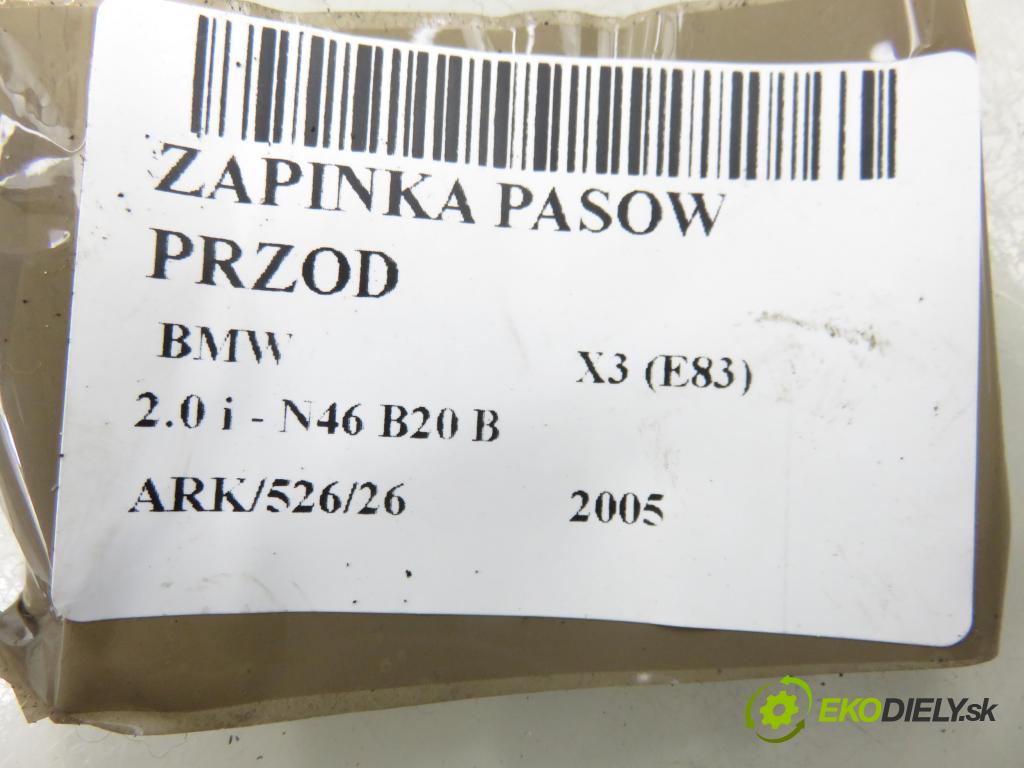 BMW X3 (E83) SUV 2005 110,00 2.0 i - N46 B20 B 1995,00 zapínače pásů PŘEDNÍ: 7073379 ; 7073380