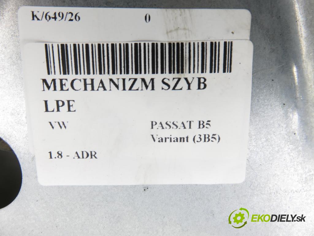 VW PASSAT B5 Variant (3B5) KOMBI 1999 92,00 1.8 20V 125 - ADR 1781,00 mechanismus oken 3B4837751EG ; 3B4837755D