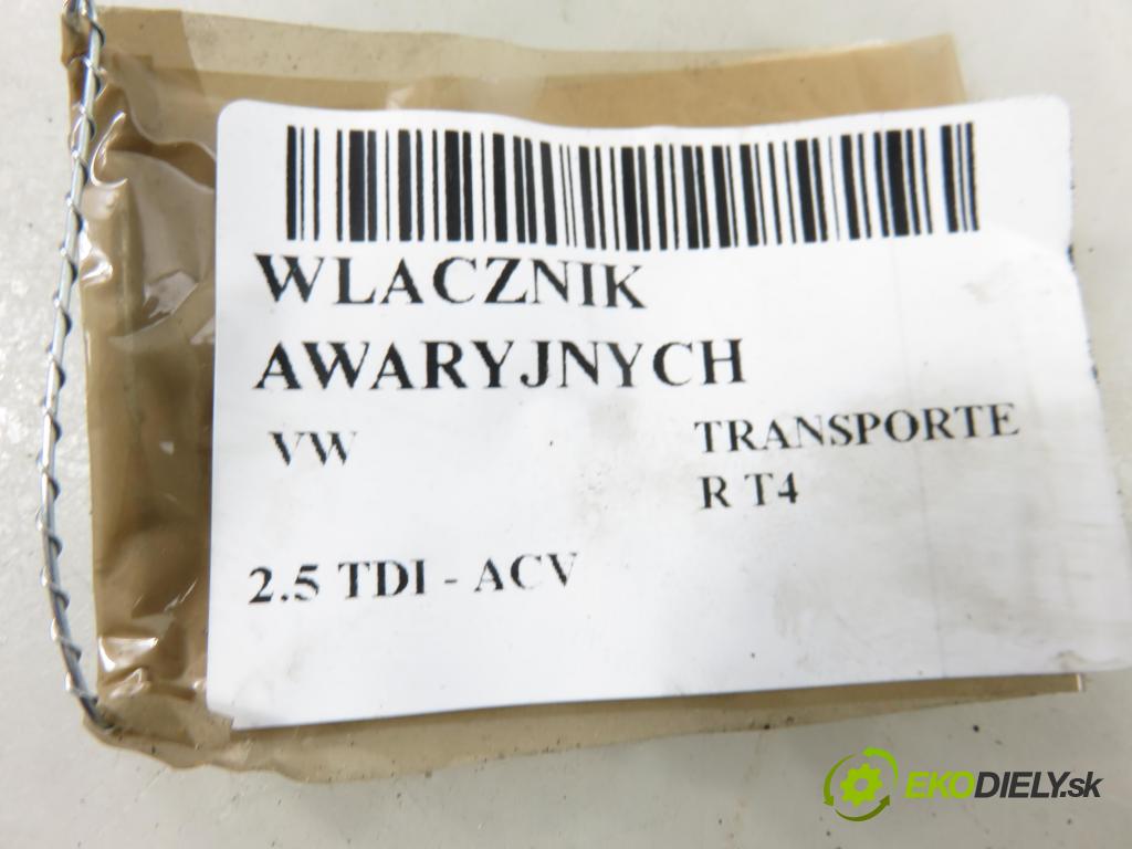 VW TRANSPORTER IV Autobus (70XB, 70XC, 7DB, 7DW, 7DK) BUS 1997 75,00 2.5 TDI 102 - ACV 2461,00 prepínač výstražných (núdzových) 6N0953235 ; 7D0953235