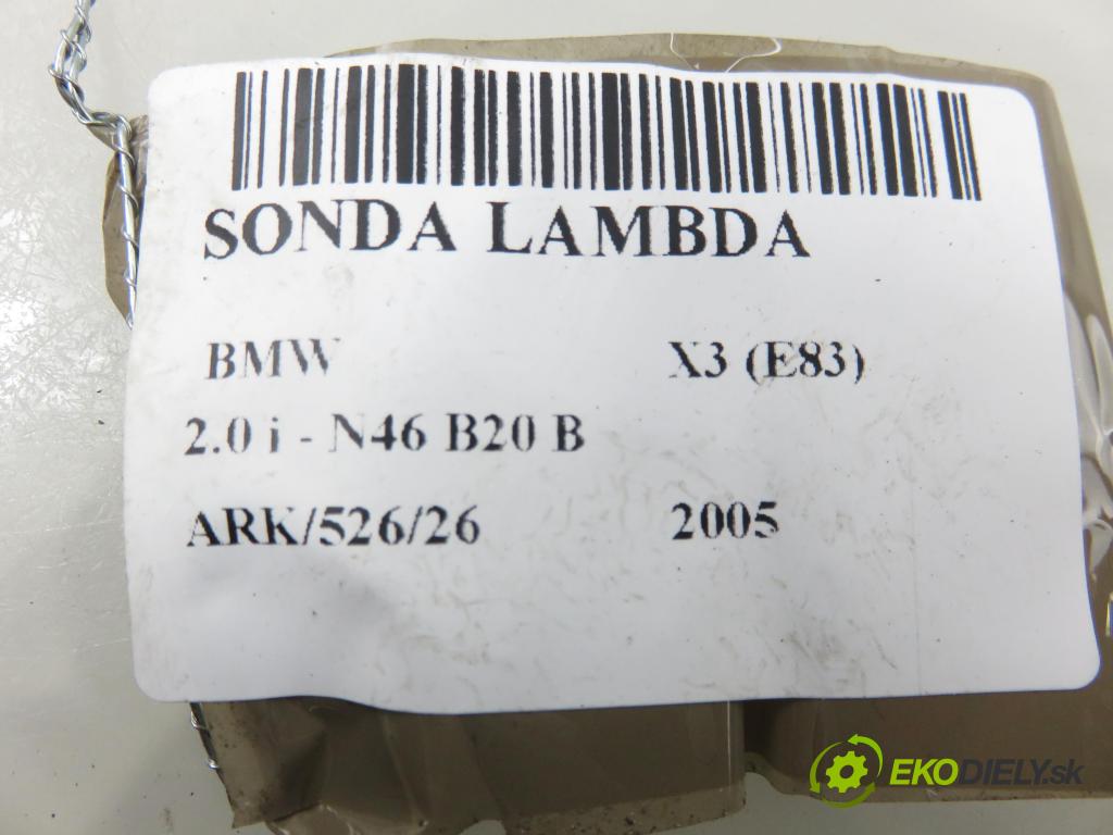 BMW X3 (E83) SUV 2005 110,00 2.0 i - N46 B20 B 1995,00 sonda lambda ES21239 (Lambda sonda)