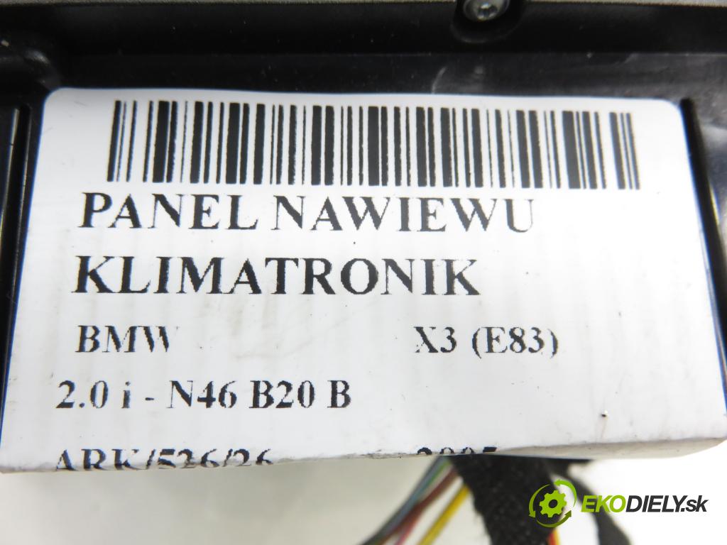 BMW X3 (E83) SUV 2005 110,00 2.0 i - N46 B20 B 1995,00 Panel kúrenia KLIMATRONIK 3417544