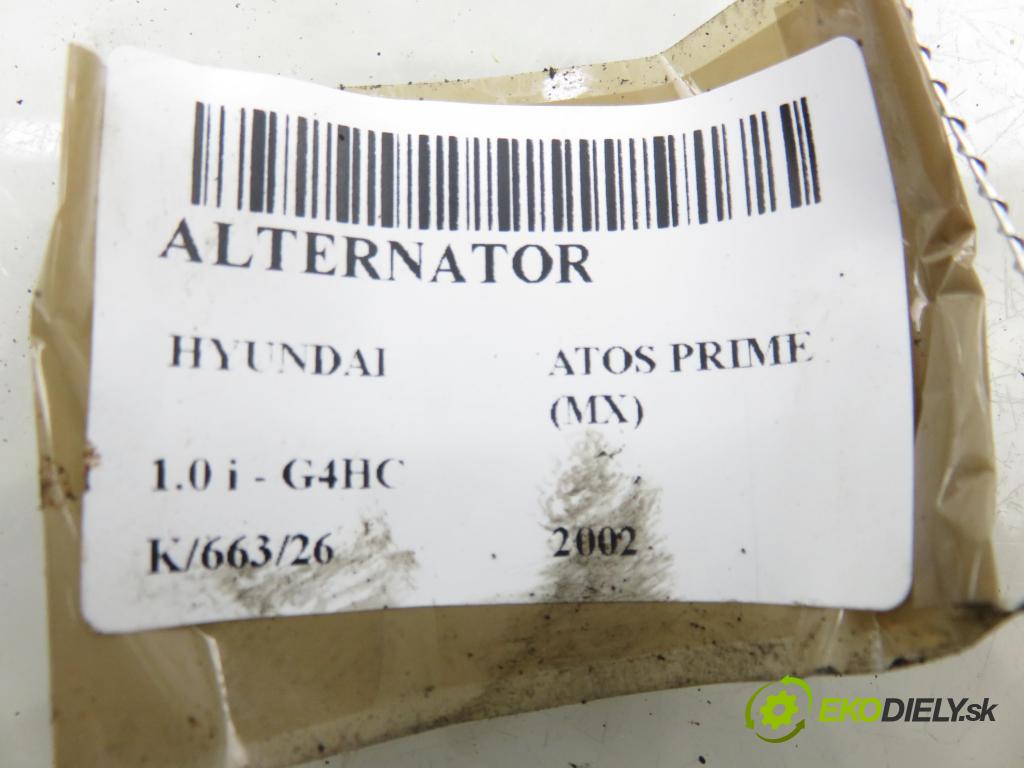HYUNDAI ATOS PRIME (MX) HB 2000 40,00 1.0 i - G4HC 999,00 Alternátor AB160108 (Alternátor)