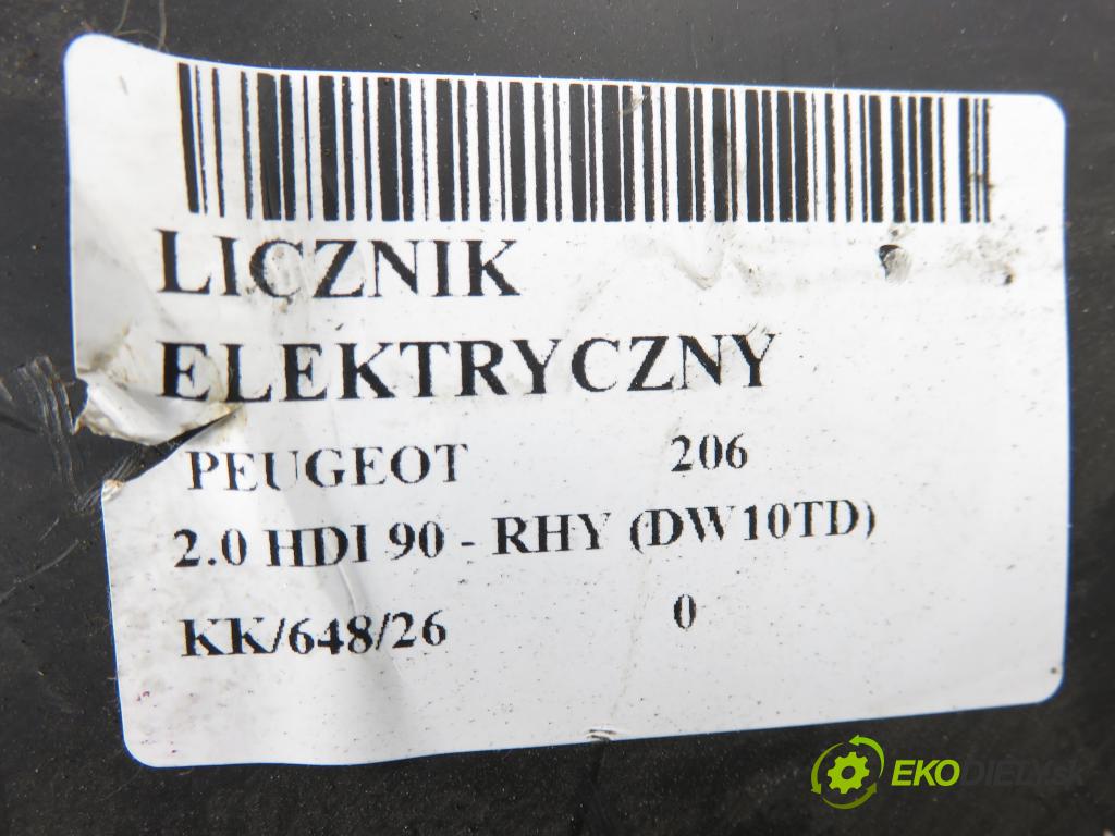 PEUGEOT 206 liftback (2A/C) HB 2005 66,00 2.0 HDI 90 - RHY 1997,00 Prístrojovka elektrický 9656696280