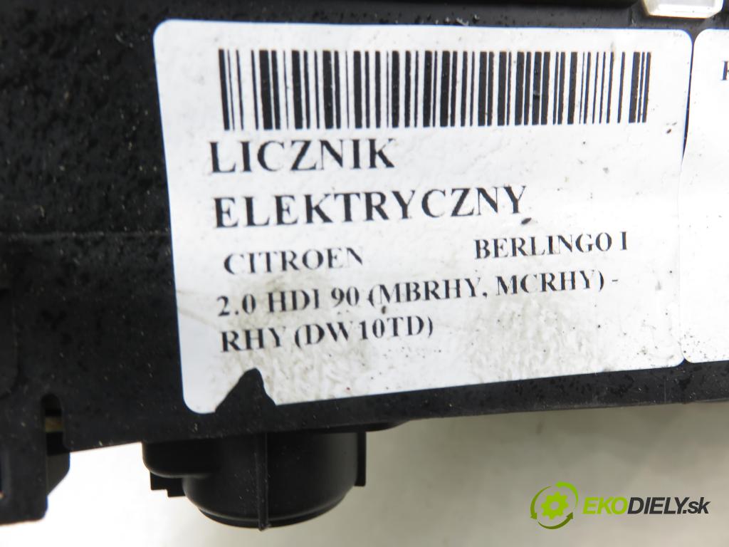 CITROEN BERLINGO FIRST Skrzynia (M_) KOMBIVAN 2003 66,00 2.0 HDI 90 - RHY (DW10TD) 1997,00 Prístrojovka elektrický 9651740080