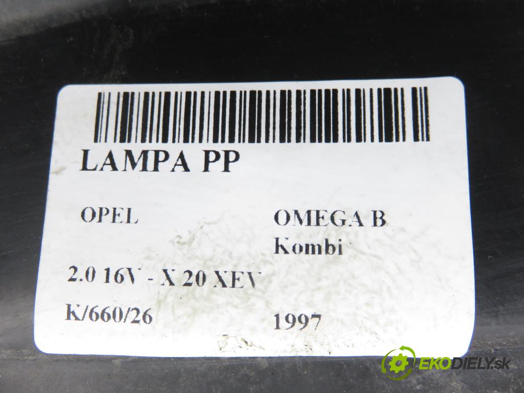 OPEL OMEGA B Kombi (V94) KOMBI 1997 100,00 2.0 16V - X 20 XEV 1998,00 světlo PP