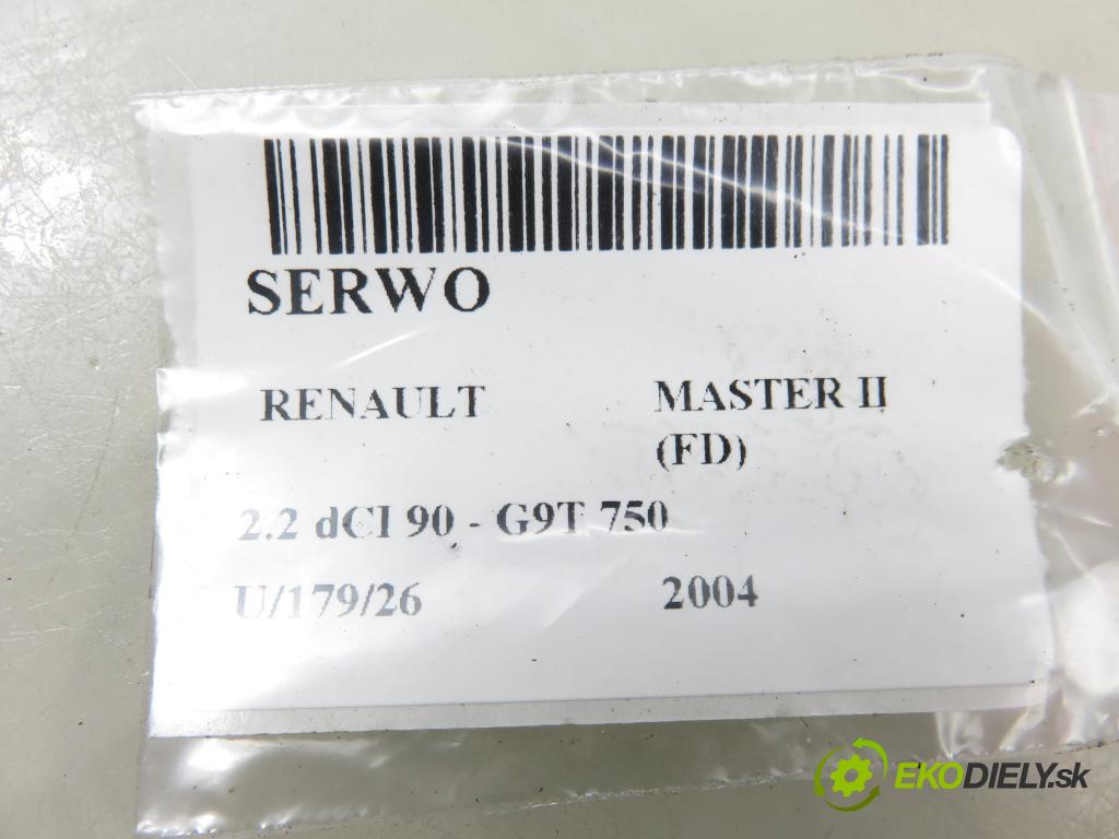 RENAULT MASTER II Skrzynia (FD) FURGON 2004 66,00 2.2 dCI 90 - G9T 750 2188,00 Posilovač 0204024918 ; 8200189405 (Servočerpadlo)