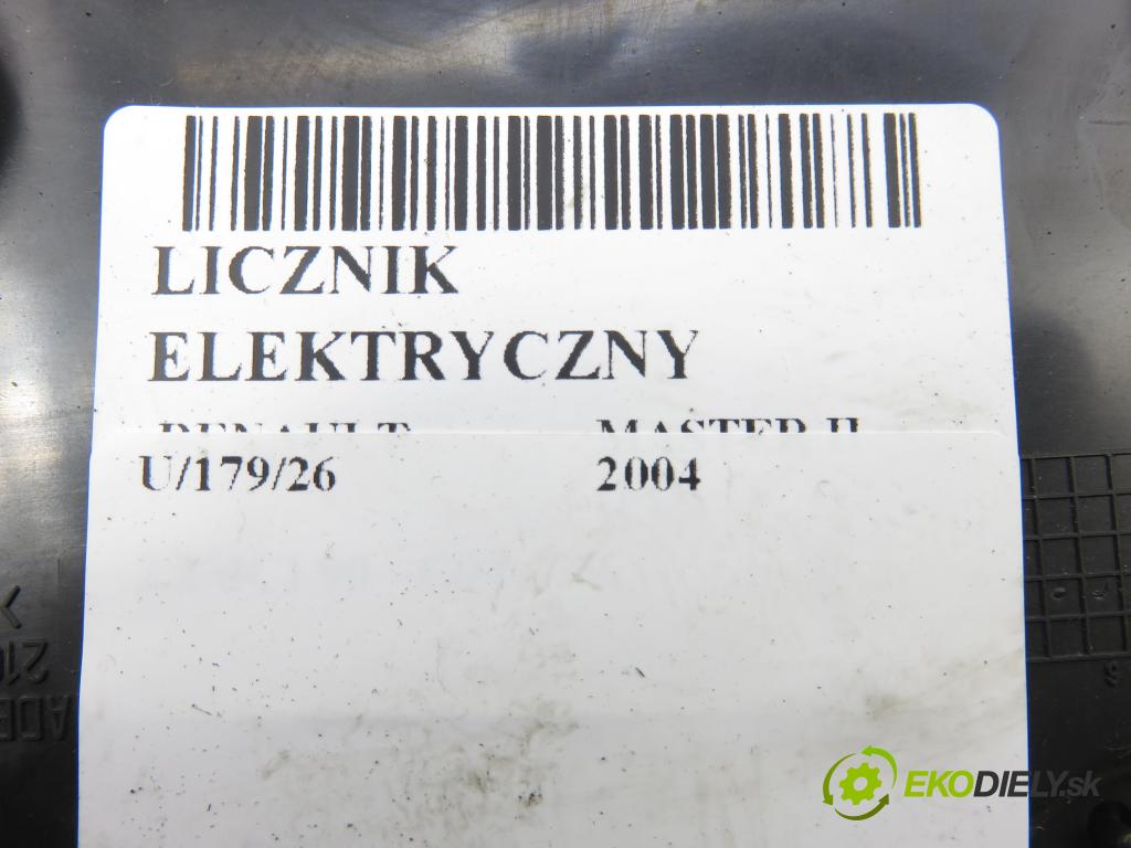 RENAULT MASTER II Skrzynia (FD) FURGON 2004 66,00 2.2 dCI 90 - G9T 750 2188,00 Prístrojovka elektrický 8200199523B