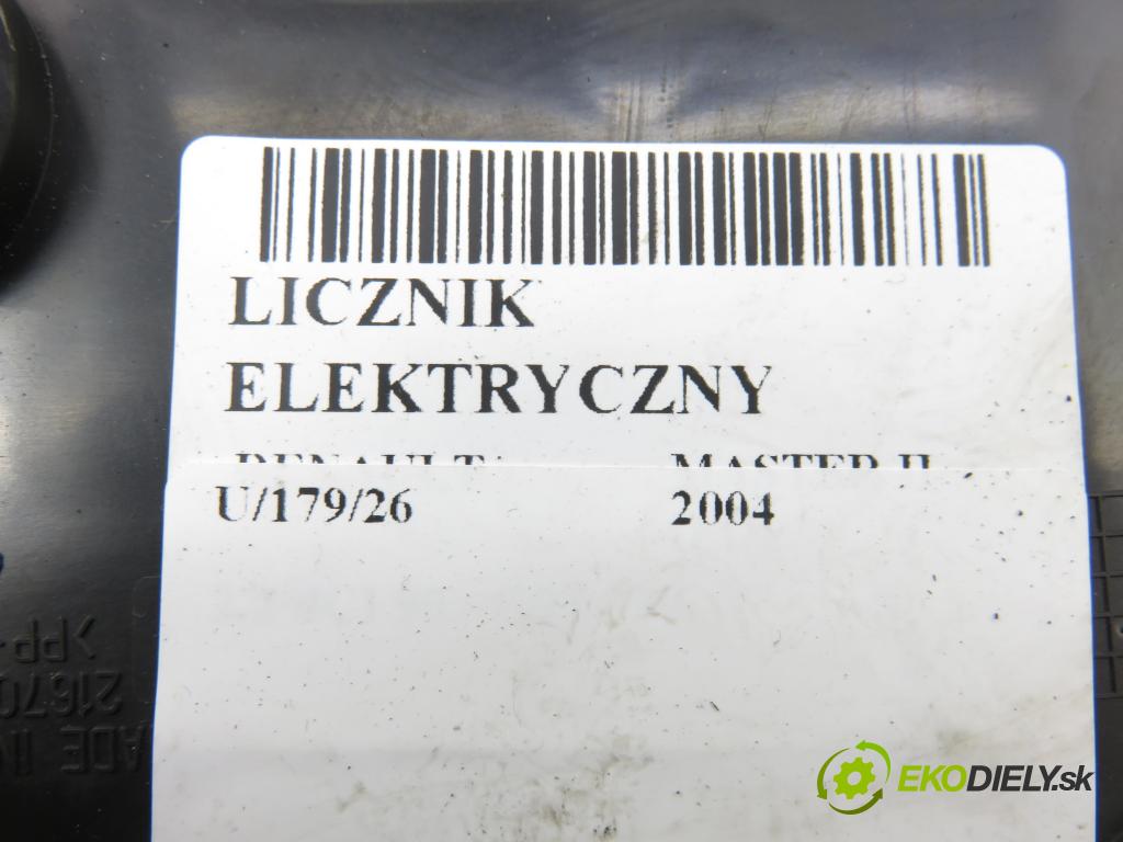 RENAULT MASTER II Skrzynia (FD) FURGON 2004 66,00 2.2 dCI 90 - G9T 750 2188,00 Prístrojovka elektrický 8200199523B