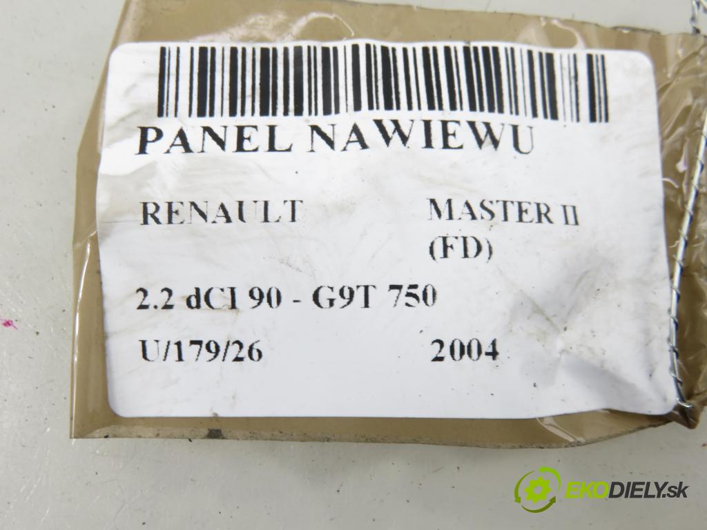RENAULT MASTER II Skrzynia (FD) FURGON 2004 66,00 2.2 dCI 90 - G9T 750 2188,00 Panel topení 92537