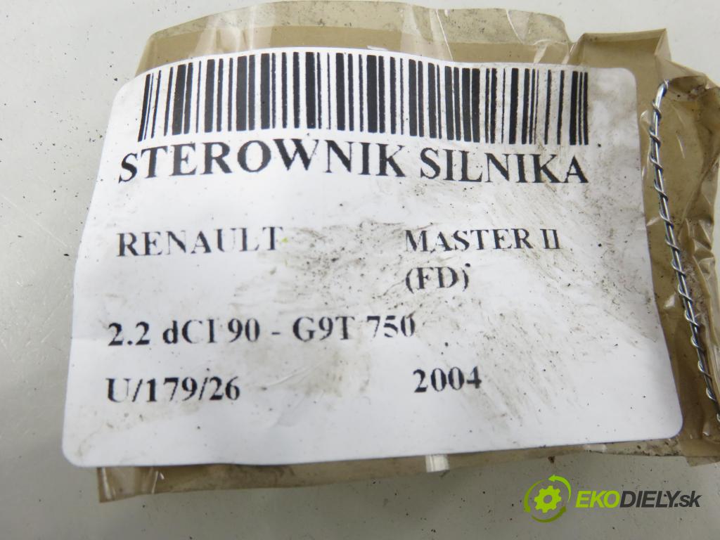RENAULT MASTER II Skrzynia (FD) FURGON 2004 66,00 2.2 dCI 90 - G9T 750 2188,00 Riadiaca jednotka Motor 0281011432 ; 8200311553