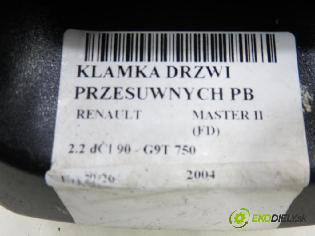 RENAULT MASTER II Skrzynia (FD) FURGON 2004 66,00 2.2 dCI 90 - G9T 750 2188,00 Kľučka Dvere posúvne PB